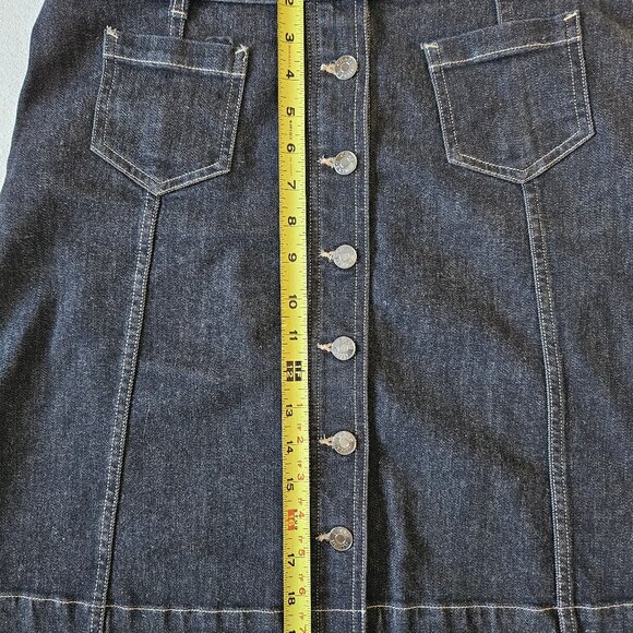 NWOT Chaps Women's Black Wash Denim Skirt - Picture 7 of 8
